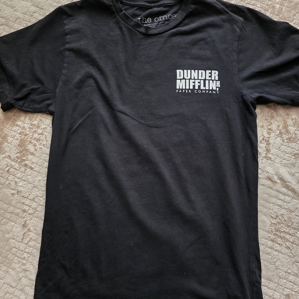 The Office Dunder‎ Mifflin Double Sided Black T Shirt